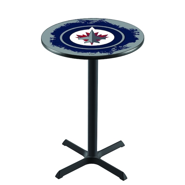 42" Blk Wrinkle Winnipeg Jets Pub Table